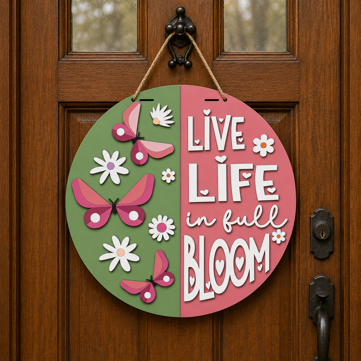 Live Life in Full Bloom DIY Door Sign Kit