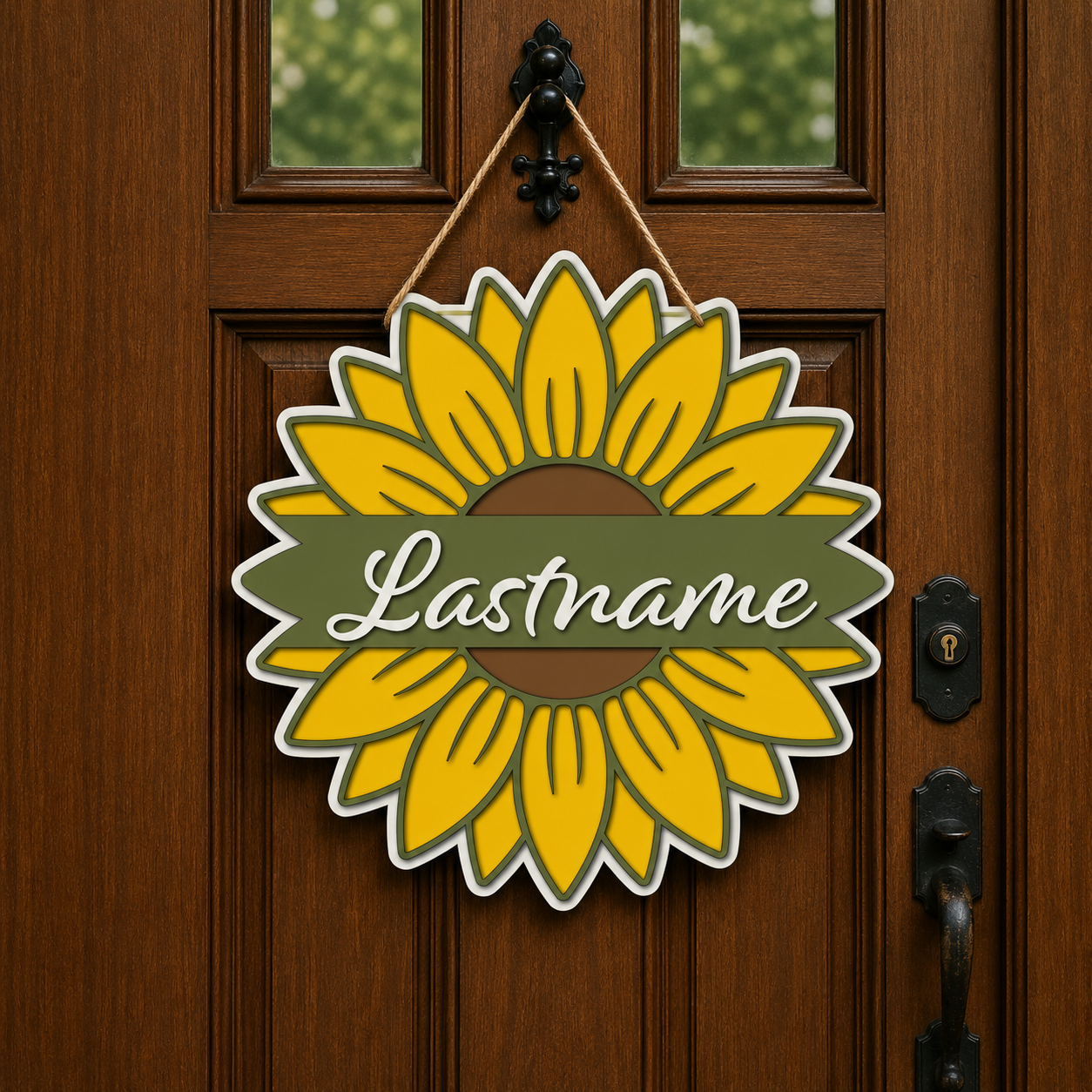 Personalized Sunflower DIY Door Sign Kit