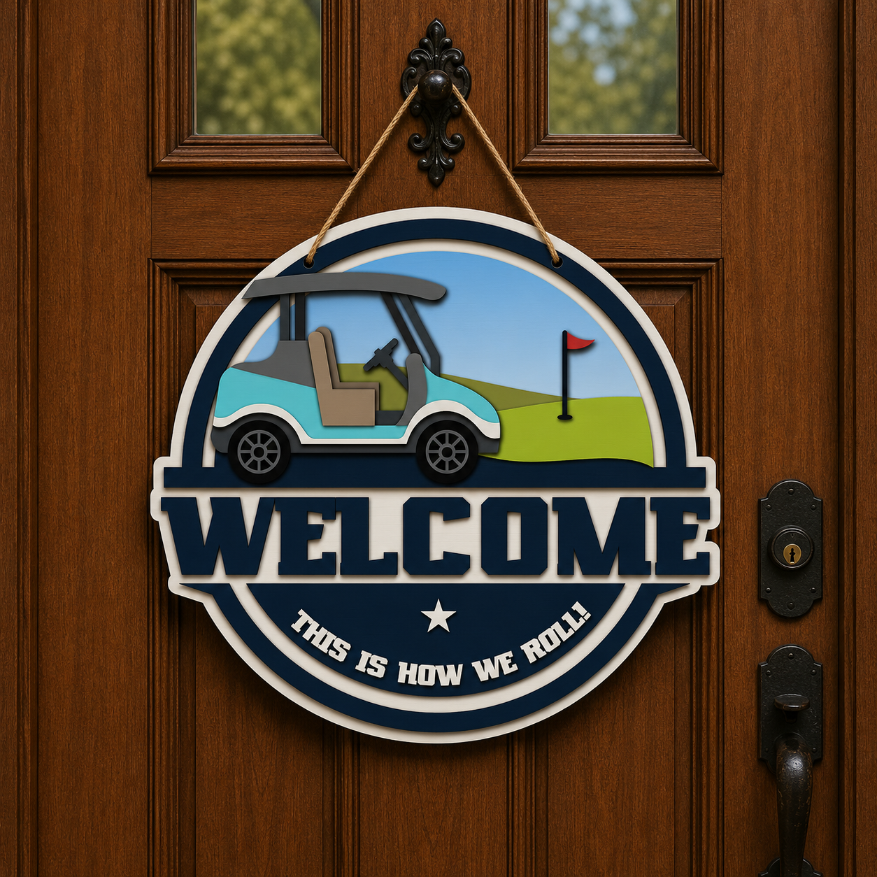 Welcome Golf Cart DIY Door Sign Kit