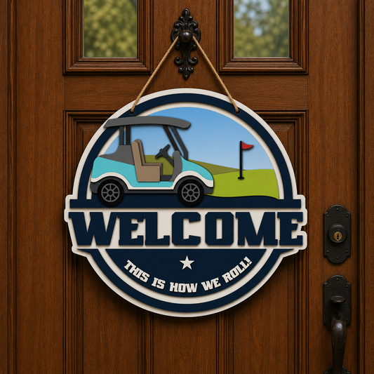 Welcome Golf Cart DIY Door Sign Kit