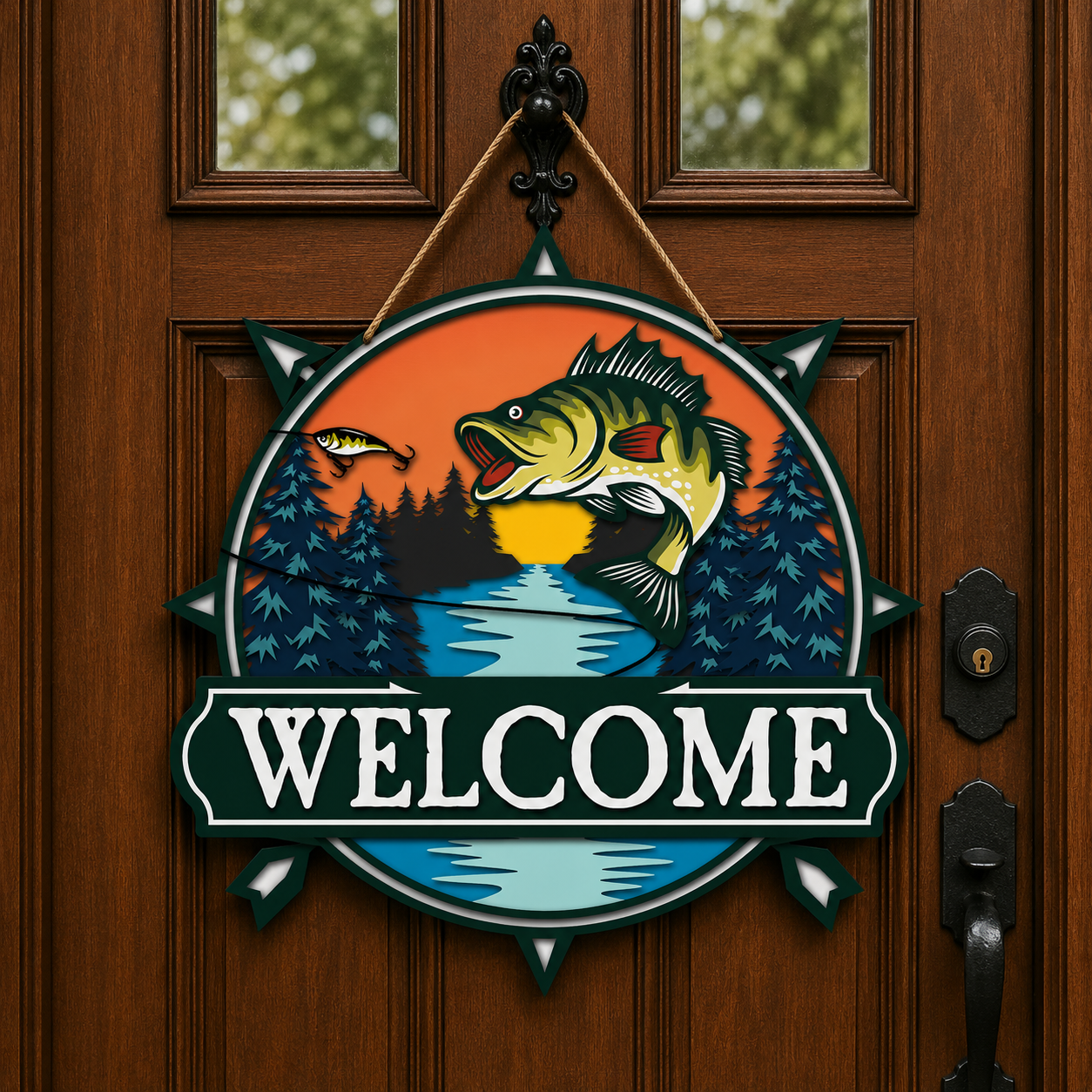 Fishing Welcome DIY Door Sign Kit