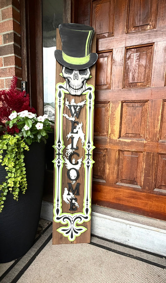 Haunted Skeleton Porch Leaner