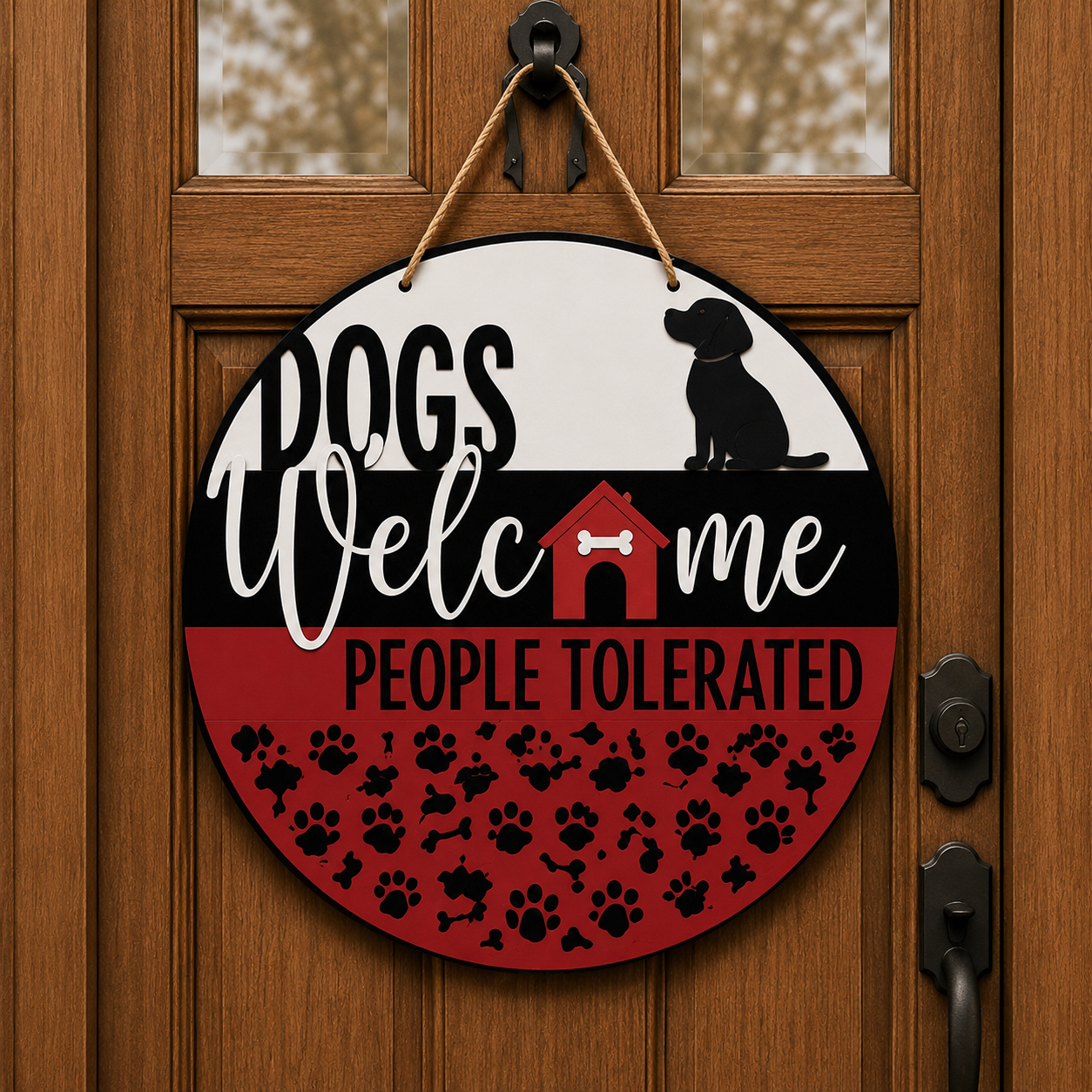 Dogs Welcome DIY Door Sign Kit