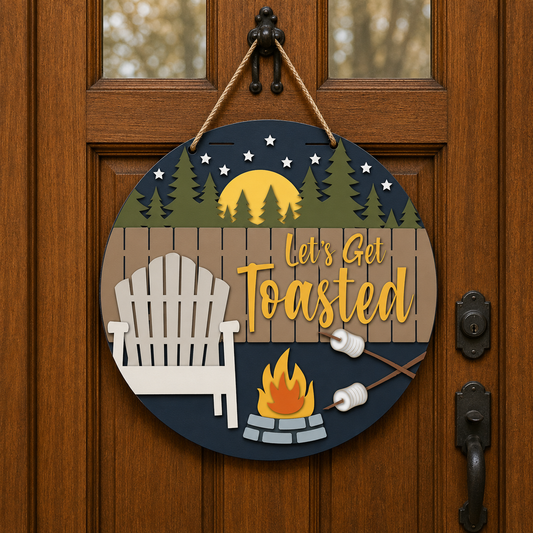 Let's Get Toasted DIY Door Sign Kit