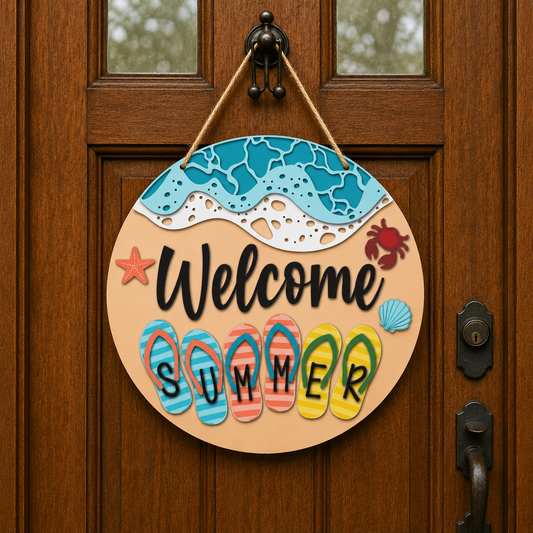 Welcome Summer DIY Door Sign Kit