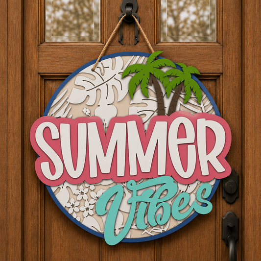 Summer Vibes DIY Door Sign Kit