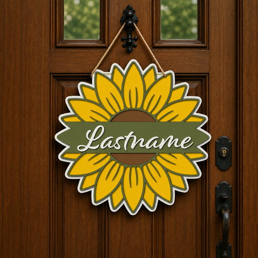 Personalized Sunflower DIY Door Sign Kit