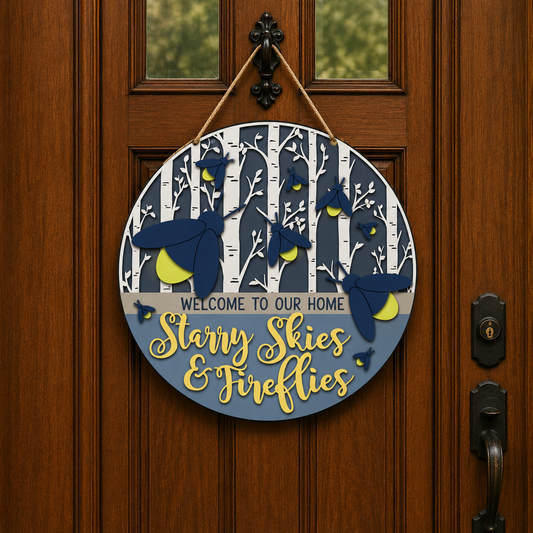 Starry Skies & Fireflies DIY Door Sign Kit