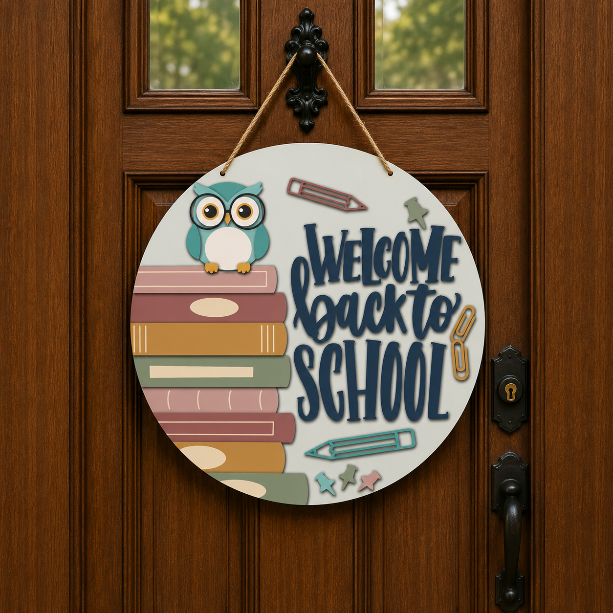Owl Welcome Back to School DIY Door Sign Kit